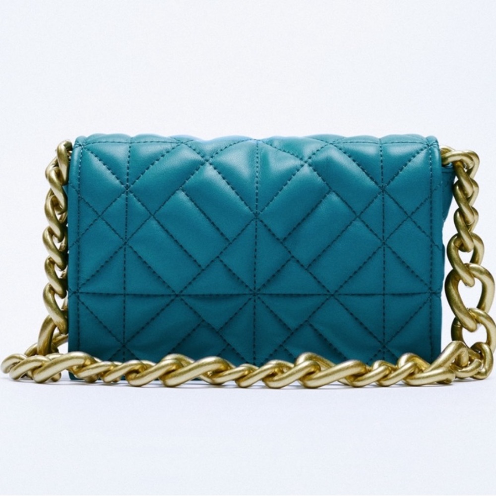 NWT!! Zara Quitted chain strap shoulder bag